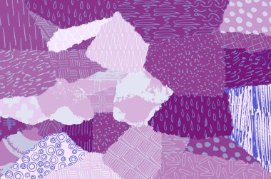 Soyut siyah konturlar, el vektör desen çizdi. Geometrik tarzı Retro soyut desen. Soyut çok renkli geometrik desen.