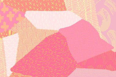 Soyut siyah konturlar, el vektör desen çizdi. Geometrik tarzı Retro soyut desen. Soyut çok renkli geometrik desen.