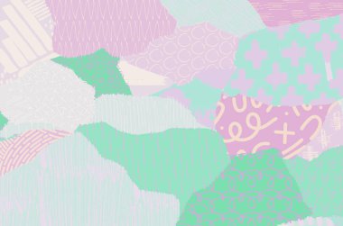 Soyut siyah konturlar, el vektör desen çizdi. Geometrik tarzı Retro soyut desen. Soyut çok renkli geometrik desen.