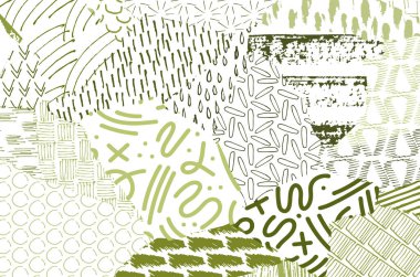 Soyut siyah konturlar, el vektör desen çizdi. Geometrik tarzı Retro soyut desen. Soyut çok renkli geometrik desen.