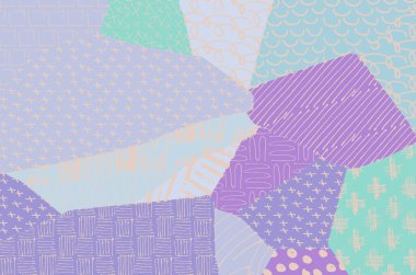 Soyut siyah konturlar, el vektör desen çizdi. Geometrik tarzı Retro soyut desen. Soyut çok renkli geometrik desen.