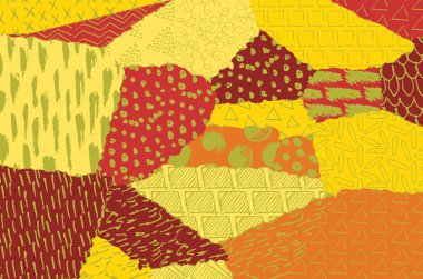 Soyut siyah konturlar, el vektör desen çizdi. Geometrik tarzı Retro soyut desen. Soyut çok renkli geometrik desen.