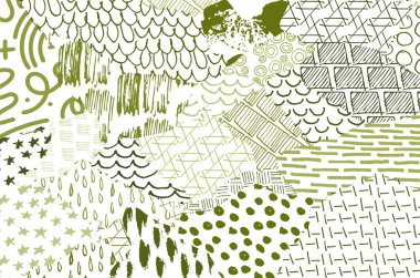 Soyut siyah darbeler, El, Vektör Deseni 'ni çizdi. Geometrik tarzda soyut arkaplan. Soyut çok renkli geometrik desen