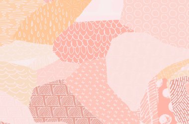 Soyut siyah darbeler, El, Vektör Deseni 'ni çizdi. Geometrik tarzda soyut arkaplan. Soyut çok renkli geometrik desen