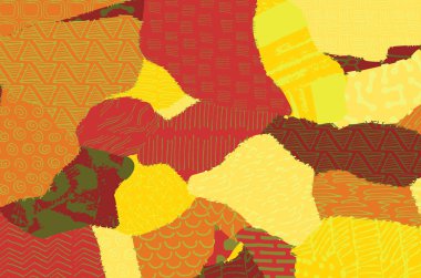 Soyut siyah darbeler, El, Vektör Deseni 'ni çizdi. Geometrik tarzda soyut arkaplan. Soyut çok renkli geometrik desen