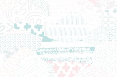 Soyut siyah darbeler, El, Vektör Deseni 'ni çizdi. Geometrik tarzda soyut arkaplan. Soyut çok renkli geometrik desen