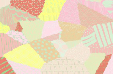 Soyut siyah darbeler, El, Vektör Deseni 'ni çizdi. Geometrik tarzda soyut arkaplan. Soyut çok renkli geometrik desen