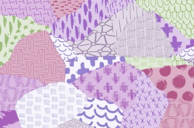 Soyut siyah darbeler, El, Vektör Deseni 'ni çizdi. Geometrik tarzda soyut arkaplan. Soyut çok renkli geometrik desen