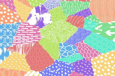 Soyut siyah darbeler, El, Vektör Deseni 'ni çizdi. Geometrik tarzda soyut arkaplan. Soyut çok renkli geometrik desen