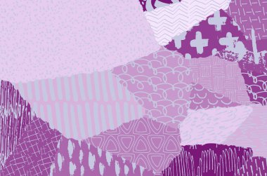 Soyut siyah darbeler, El, Vektör Deseni 'ni çizdi. Geometrik tarzda soyut arkaplan. Soyut çok renkli geometrik desen