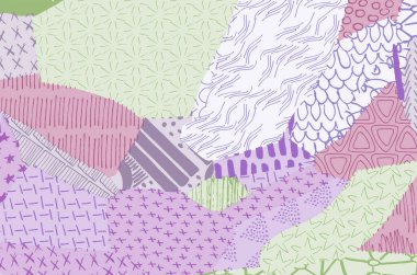 Soyut siyah darbeler, El, Vektör Deseni 'ni çizdi. Geometrik tarzda soyut arkaplan. Soyut çok renkli geometrik desen