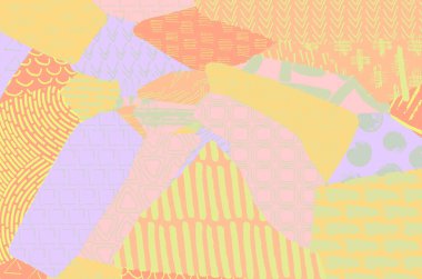 Soyut siyah darbeler, El, Vektör Deseni 'ni çizdi. Geometrik tarzda soyut arkaplan. Soyut çok renkli geometrik desen