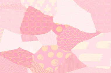 Soyut siyah darbeler, El, Vektör Deseni 'ni çizdi. Geometrik tarzda soyut arkaplan. Soyut çok renkli geometrik desen