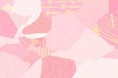 Soyut siyah darbeler, El, Vektör Deseni 'ni çizdi. Geometrik tarzda soyut arkaplan. Soyut çok renkli geometrik desen