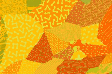 Soyut siyah darbeler, El, Vektör Deseni 'ni çizdi. Geometrik tarzda soyut arkaplan. Soyut çok renkli geometrik desen