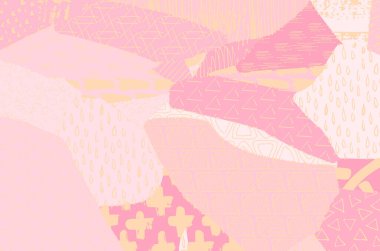 Soyut siyah darbeler, El, Vektör Deseni 'ni çizdi. Geometrik tarzda soyut arkaplan. Soyut çok renkli geometrik desen