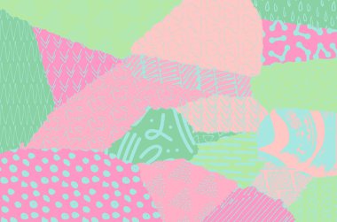 Soyut siyah darbeler, El, Vektör Deseni 'ni çizdi. Geometrik tarzda soyut arkaplan. Soyut çok renkli geometrik desen