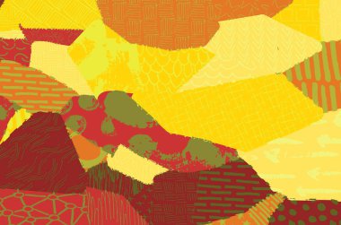 Soyut siyah darbeler, El, Vektör Deseni 'ni çizdi. Geometrik tarzda soyut arkaplan. Soyut çok renkli geometrik desen