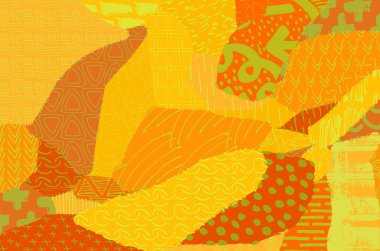 Soyut siyah darbeler, El, Vektör Deseni 'ni çizdi. Geometrik tarzda soyut arkaplan. Soyut çok renkli geometrik desen