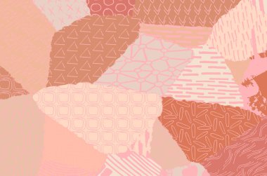 Soyut siyah darbeler, El, Vektör Deseni 'ni çizdi. Geometrik tarzda soyut arkaplan. Soyut çok renkli geometrik desen