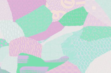 Soyut siyah darbeler, El, Vektör Deseni 'ni çizdi. Geometrik tarzda soyut arkaplan. Soyut çok renkli geometrik desen