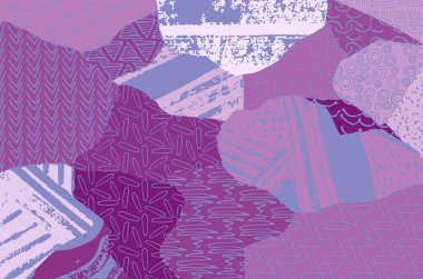 Soyut siyah darbeler, El, Vektör Deseni 'ni çizdi. Geometrik tarzda soyut arkaplan. Soyut çok renkli geometrik desen