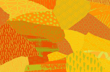 Soyut siyah darbeler, El, Vektör Deseni 'ni çizdi. Geometrik tarzda soyut arkaplan. Soyut çok renkli geometrik desen