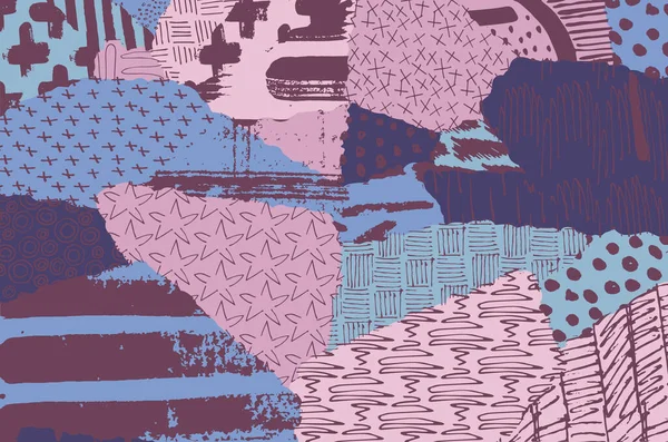 Soyut siyah darbeler, El, Vektör Deseni 'ni çizdi. Geometrik tarzda soyut arkaplan. Soyut çok renkli geometrik desen