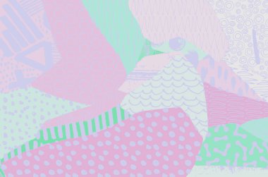 Soyut siyah darbeler, El, Vektör Deseni 'ni çizdi. Geometrik tarzda soyut arkaplan. Soyut çok renkli geometrik desen