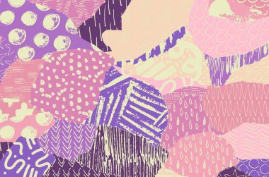 Soyut siyah darbeler, El, Vektör Deseni 'ni çizdi. Geometrik tarzda soyut arkaplan. Soyut çok renkli geometrik desen