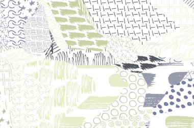 Soyut siyah konturlar, el vektör desen çizdi. Geometrik tarzı Retro soyut desen. Soyut çok renkli geometrik desen.