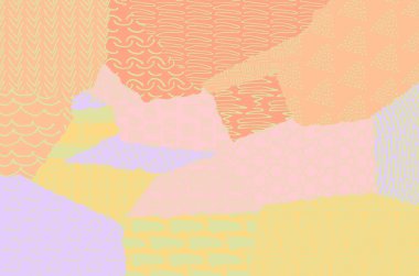 Soyut siyah konturlar, el vektör desen çizdi. Geometrik tarzı Retro soyut desen. Soyut çok renkli geometrik desen.