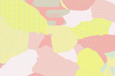 Soyut siyah konturlar, el vektör desen çizdi. Geometrik tarzı Retro soyut desen. Soyut çok renkli geometrik desen.