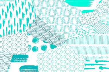 Soyut siyah konturlar, el vektör desen çizdi. Geometrik tarzı Retro soyut desen. Soyut çok renkli geometrik desen.