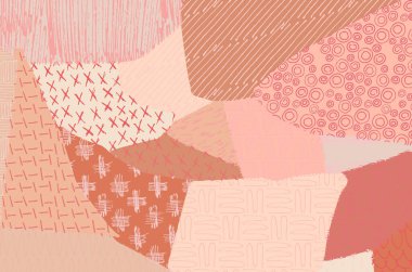 Soyut siyah konturlar, el vektör desen çizdi. Geometrik tarzı Retro soyut desen. Soyut çok renkli geometrik desen.