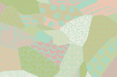 Soyut siyah konturlar, el vektör desen çizdi. Geometrik tarzı Retro soyut desen. Soyut çok renkli geometrik desen.