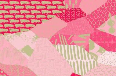 Soyut siyah konturlar, el vektör desen çizdi. Geometrik tarzı Retro soyut desen. Soyut çok renkli geometrik desen.