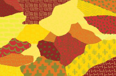 Soyut siyah konturlar, el vektör desen çizdi. Geometrik tarzı Retro soyut desen. Soyut çok renkli geometrik desen.