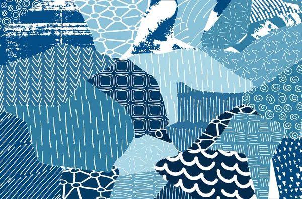 Soyut siyah konturlar, el vektör desen çizdi. Geometrik tarzı Retro soyut desen. Soyut çok renkli geometrik desen.