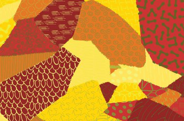 Soyut siyah darbeler, El, Vektör Deseni 'ni çizdi. Geometrik tarzda soyut arkaplan. Soyut çok renkli geometrik desen