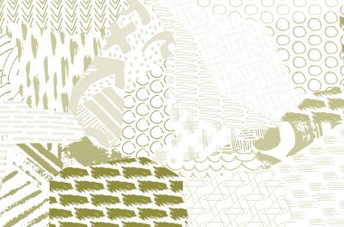 Soyut siyah darbeler, El, Vektör Deseni 'ni çizdi. Geometrik tarzda soyut arkaplan. Soyut çok renkli geometrik desen