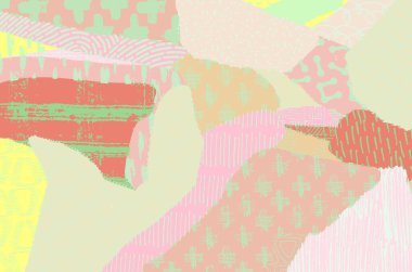 Soyut siyah darbeler, El, Vektör Deseni 'ni çizdi. Geometrik tarzda soyut arkaplan. Soyut çok renkli geometrik desen