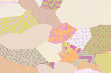 Soyut siyah darbeler, El, Vektör Deseni 'ni çizdi. Geometrik tarzda soyut arkaplan. Soyut çok renkli geometrik desen