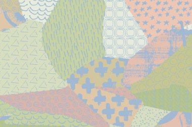 Soyut siyah darbeler, El, Vektör Deseni 'ni çizdi. Geometrik tarzda soyut arkaplan. Soyut çok renkli geometrik desen