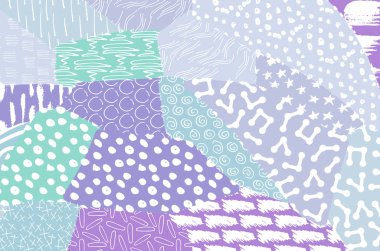 Soyut siyah konturlar, el vektör desen çizdi. Geometrik tarzı Retro soyut desen. Soyut çok renkli geometrik desen.