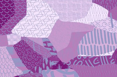 Soyut siyah konturlar, el vektör desen çizdi. Geometrik tarzı Retro soyut desen. Soyut çok renkli geometrik desen.