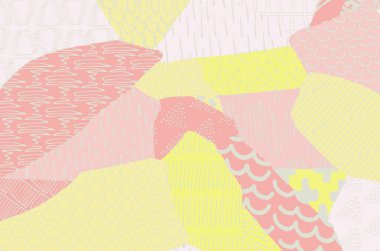 Soyut siyah konturlar, el vektör desen çizdi. Geometrik tarzı Retro soyut desen. Soyut çok renkli geometrik desen.