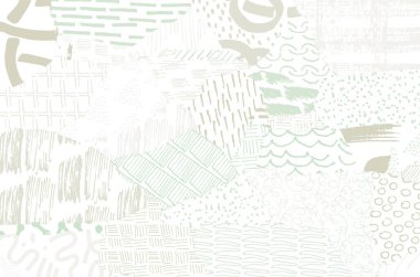 Soyut siyah konturlar, el vektör desen çizdi. Geometrik tarzı Retro soyut desen. Soyut çok renkli geometrik desen.