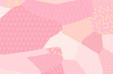 Soyut siyah konturlar, el vektör desen çizdi. Geometrik tarzı Retro soyut desen. Soyut çok renkli geometrik desen.