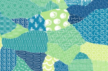 Soyut siyah konturlar, el vektör desen çizdi. Geometrik tarzı Retro soyut desen. Soyut çok renkli geometrik desen.